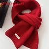 Scarf For Men And Women Solid Color Design Knit Winter Accessory