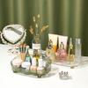 Large Capacity Bathroom Vanity Tray Perfume Organizer for Dresser Clear Desktop Storage Box for Lotion Bottle Cosmetics Skincare