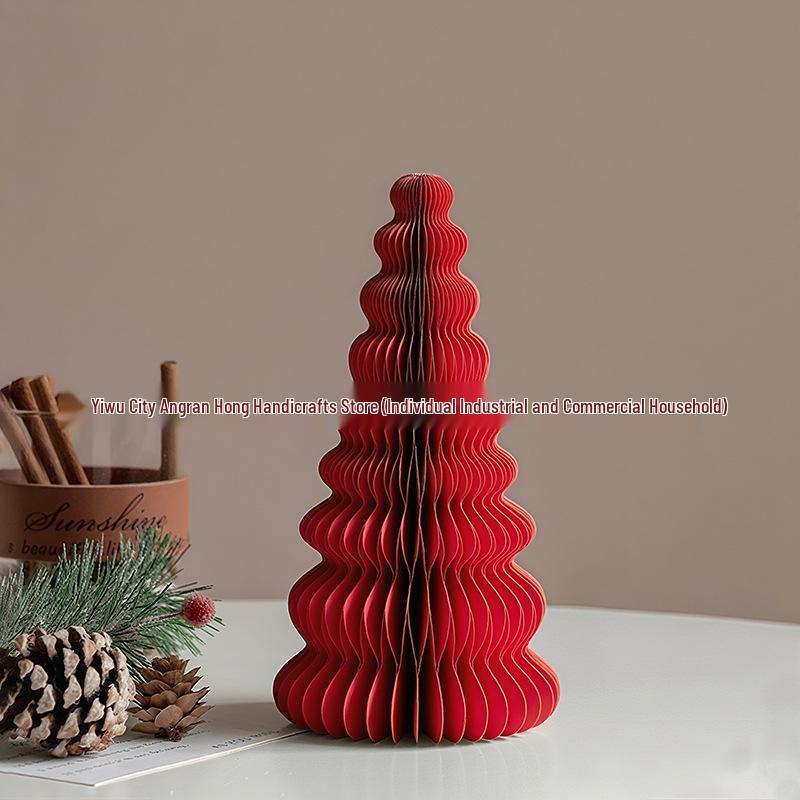 2025 Origami Christmas Tree Ornaments & Tabletop Decorations - Perfect for Holiday Scenes & Photography Props