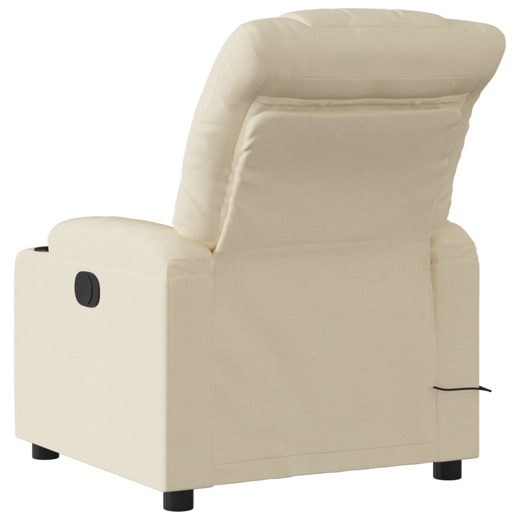 Massage Relax Chair Cream Colored Fabric