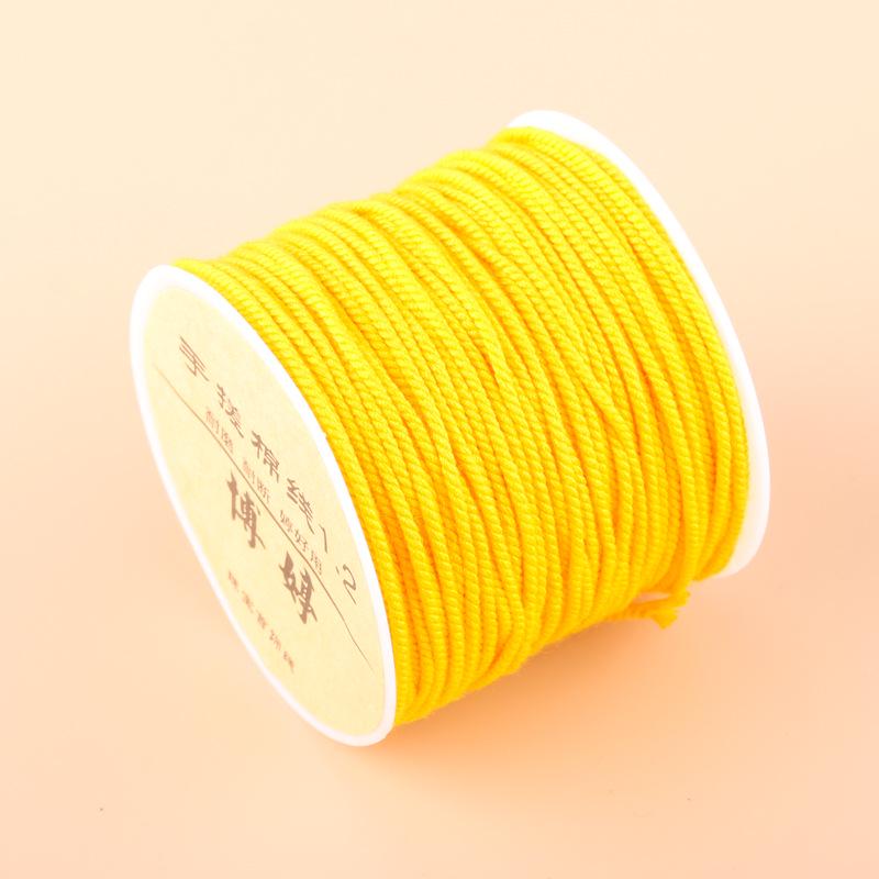 20m Multicolor Tie-Dyed Cotton Thread for DIY Moon Bodhi Bracelet