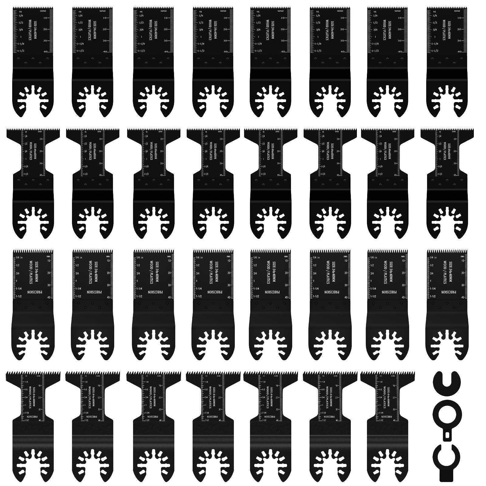 

120 шт. многофункциональных лезвий для инструмента, осциллирующее пильное полотно, многофункциональная износостойкая быстрорежущая пила для резки дерева, металла, пластика