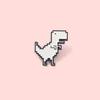 Pixel-Stil Dinosaurier Anstecknadel - Metall Broschen-Accessoire