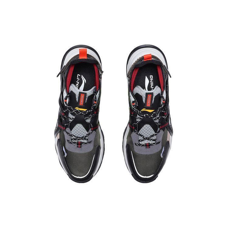 Li Ning Super Extreme Tlumení Nárazů Protiskluzové Nízké Běžecké Boty Pánské tenisky Černá Zelená AGLQ111-5