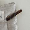 Korean version of the gold label cute little baguette one-word clip French acetic acid texture solid side bangs clip