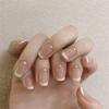 24 Stück Mandel Französische Press-On Nägel Abnehmbar Vollabdeckung Ballerina Falsche Nagelspitzen Für Damen Mädchen