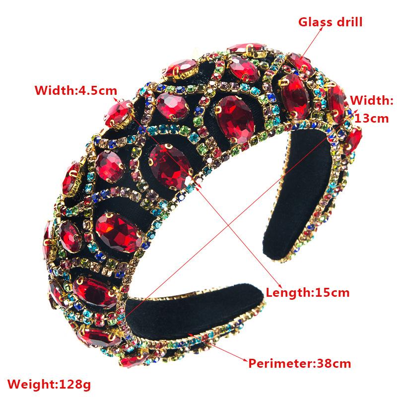 Women's Heavy Work Sponge Velvet Hair Band Wide Edge Retro Headwear Accessories