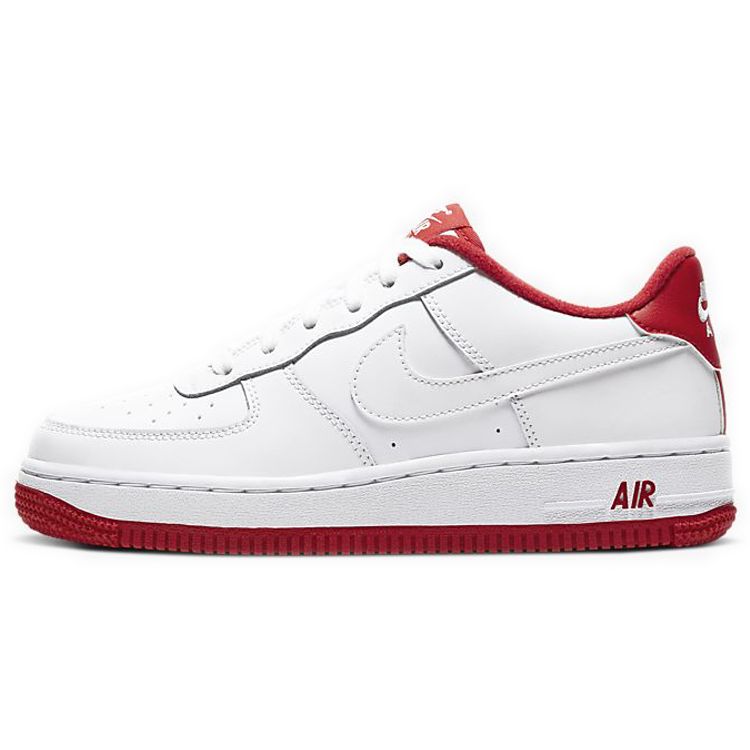 

Детские кроссовки Nike Air Force 1 GS White University красные CD6915-101