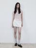 Deoenel Dot Pleated Short Skirt -[Ivory]