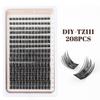 Diy Segmented Single Tuft Of False Eyelashes 8-18Mm Eyelashes Dd Curl Dense Curl