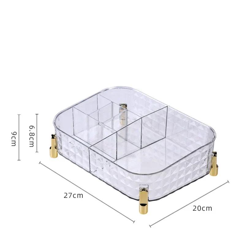 Rectangular Desktop Cosmetic Storage Drawer Stackable Storage Box Acrylic Rack Sundries Snack Makeup Storage Basket Organizer