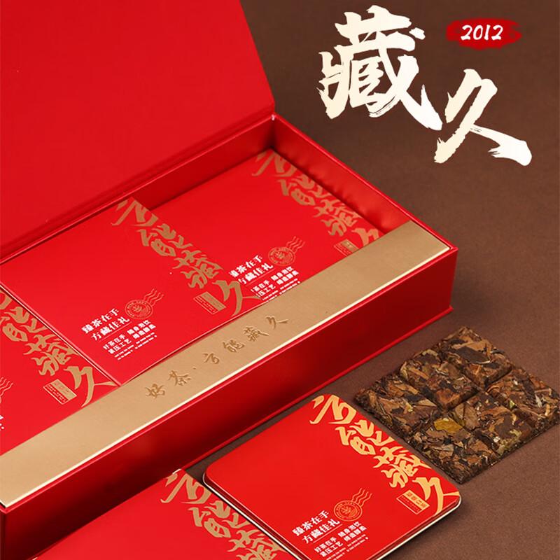 Fuding 10-Year Aged White Tea Square Block, Jujube Fragrance, 180g