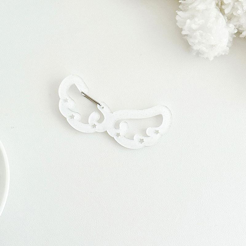 

1 шт. Карабин в форме крыльев и звезд, альпинистская пряжка, акриловая пряжка конфетного цвета, брелок, многоцелевой крючок для ключей