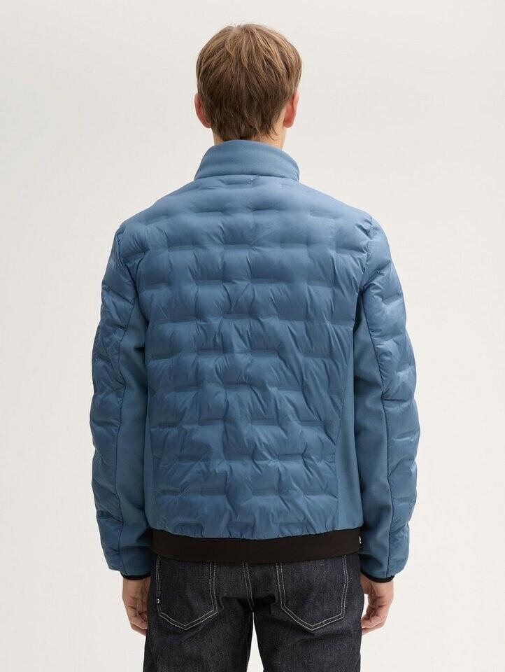 Demi-season Jacket Tom Tailor Hybrid Lightweight Quilted Jacket with a Hood In a Stand-up Collar In a Mystical Blue Color (1044092_36985)