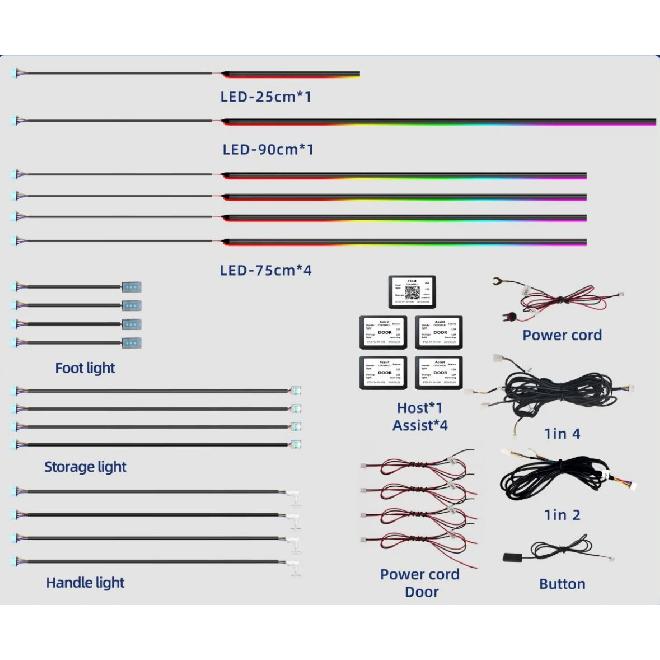 Best Quality Ambient Light Car Kit 26 in 1/24 in 1/18 in 1 Interior Led Lights Symphony Car Led Lamp for 98% Car