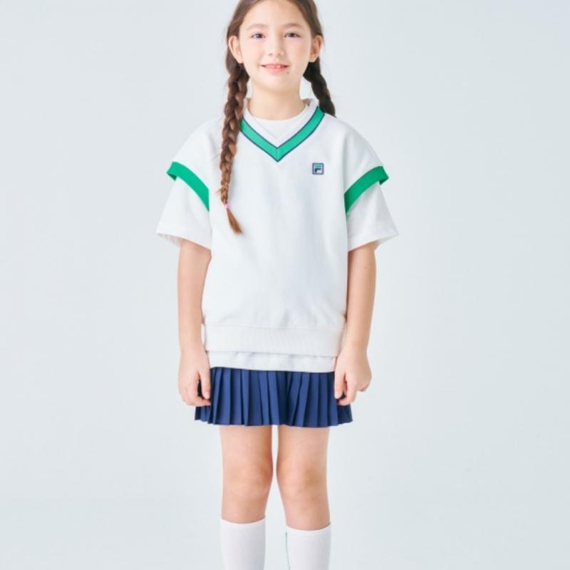 [fila Kids] Waffen Pleated Skirt  Fk2skf1201f Did  q0zFk2skf1201fDid