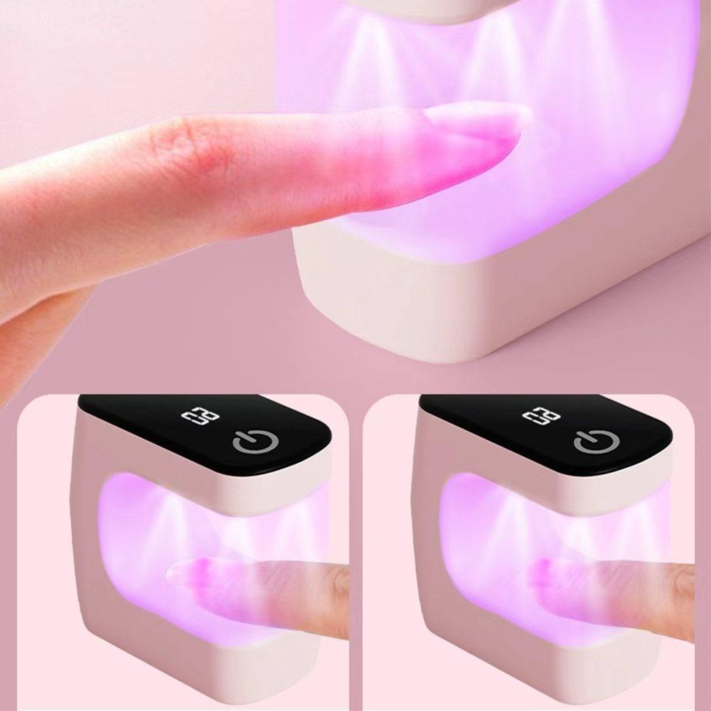 LINMANDA Mini Ultraviolet Nail Lamp Portable Gel Nail Dryer Suitable Rechargeable Battery for Home or Professional Salon