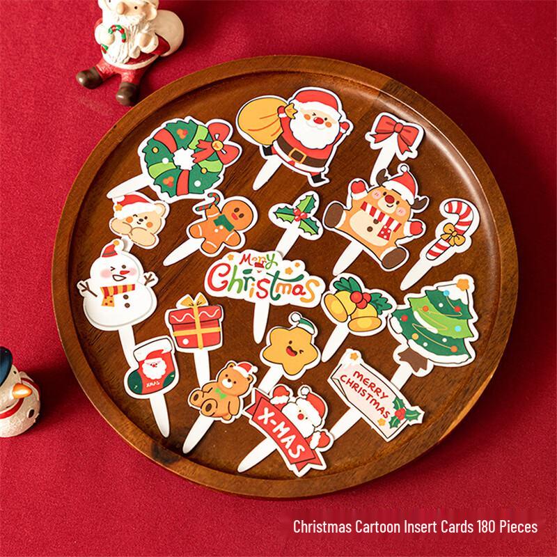 Christmas Cupcake Toppers Decoration Set