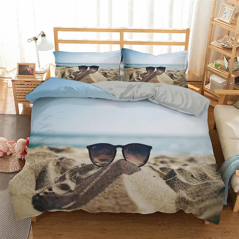 

Starfish Soft Duvet Cover Set Sumer Beach Seashel Starfish Twin Beding Set Polyester Hawaian Tropical Nature Sea King Comfortable Quilt Cover 100*200cm Single