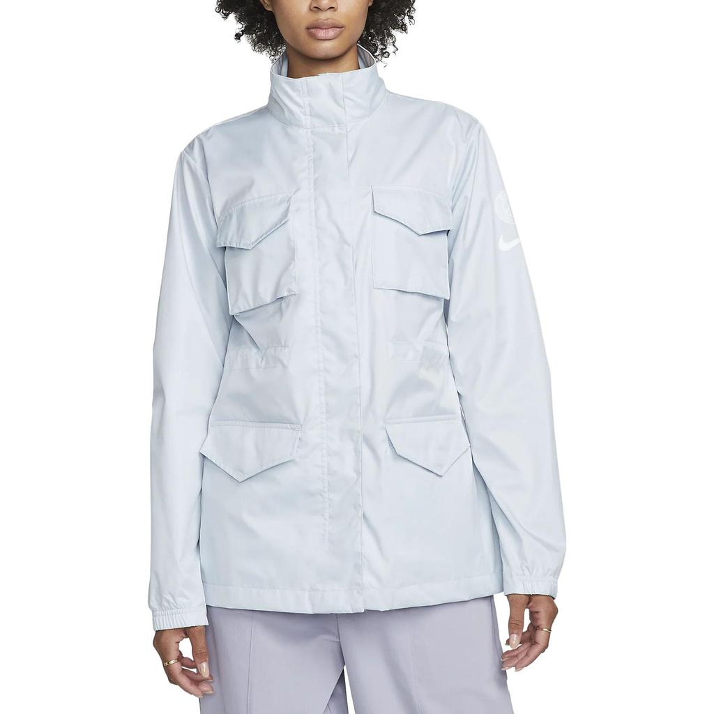 Nike Jackets Women's Light Gray Stand Collar Moderate Workwear DN1491-471