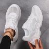 2025 New Four-season Mesh Breathable and Lightweight Casual Sports Shoes Thick-soled Laces Heightened Breathable Large-size Women