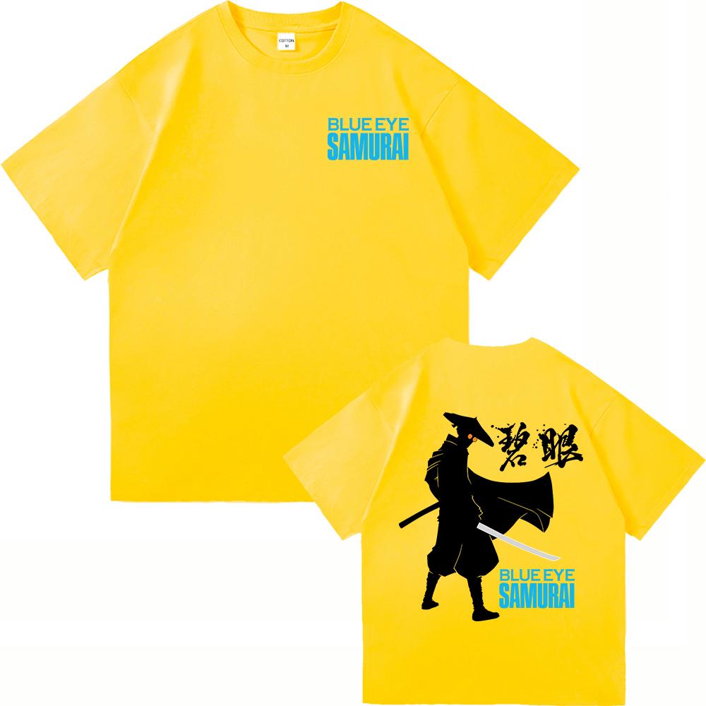 Blue Eye Samurai 2 T Shirts Fashion Men Harajuku Aesthetic Anime Mizu Tshirt Unisex High Quality Casual Cotton Tee Shirt Clothes