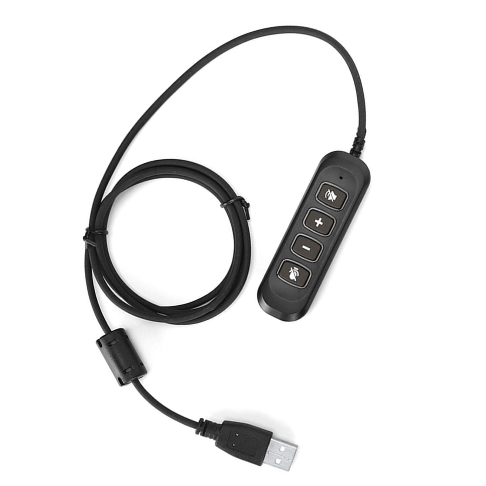 

H901 USB-штекер QD-кабель Адаптер Регульований гучність Адаптер гарнітури для кол-центру для обладнання з 3,5-мм роз ємом сірий колір