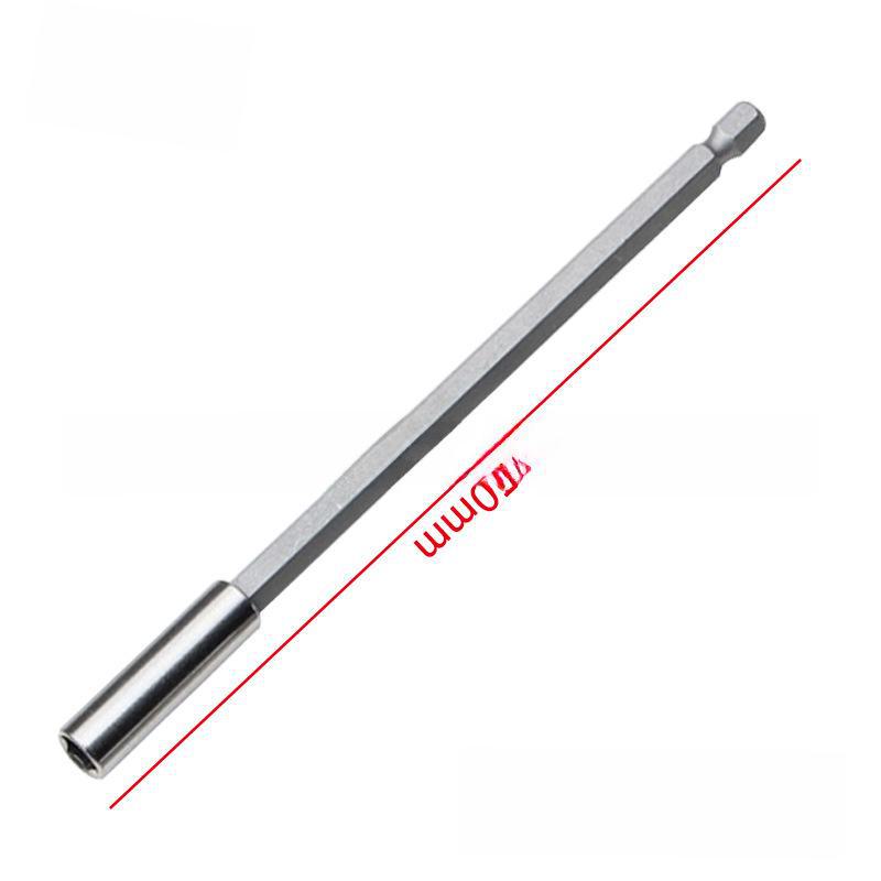 Hex Handle Extension Rod Set: 60/75/100/150mm - 1/4" Quick Change Batch Head Connector.