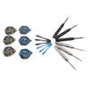 Dartset Professionelles gerändeltes geriffeltes Design Dartkörper Stahlspitze Dartset für Partyspiel Zuhause