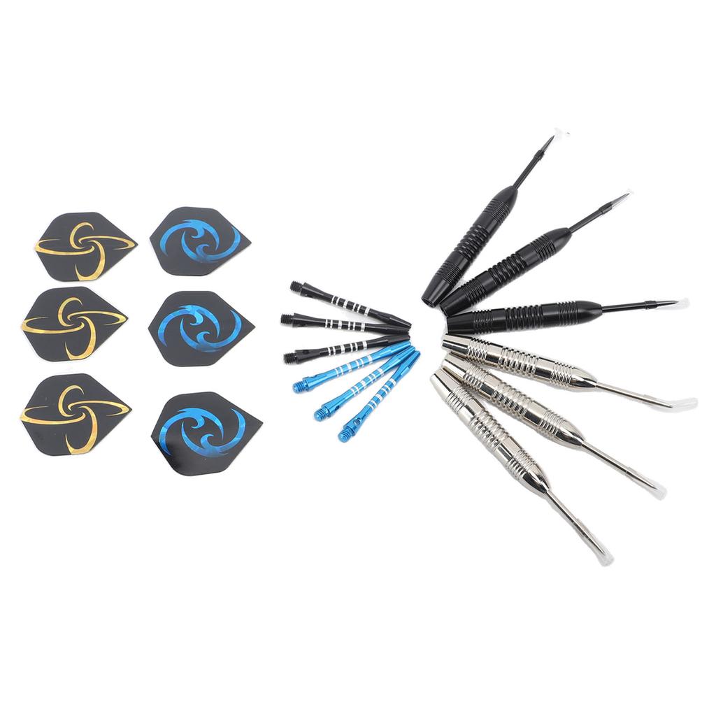 Dart Set Professional Knurled Fluted Design Dart Body Steel Tip Dart Set for Party Game Home