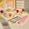 High-value Cute Instant Noodle Bowl with Cover, Student Dormitory Rice Bowl, Household Large-capacity Snail Powder Bowl
