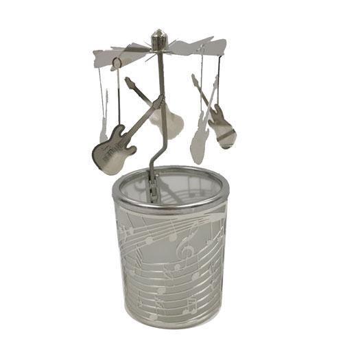 Candle Carousel-Like Holder with Rotary Blades (Music)