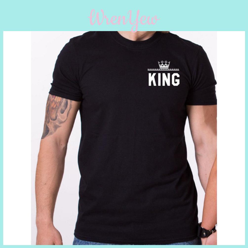 Stylisches T-Shirt mit Nummern-Kronen-Print für Damen und Herren, perfekt für legere Sommerkleidung