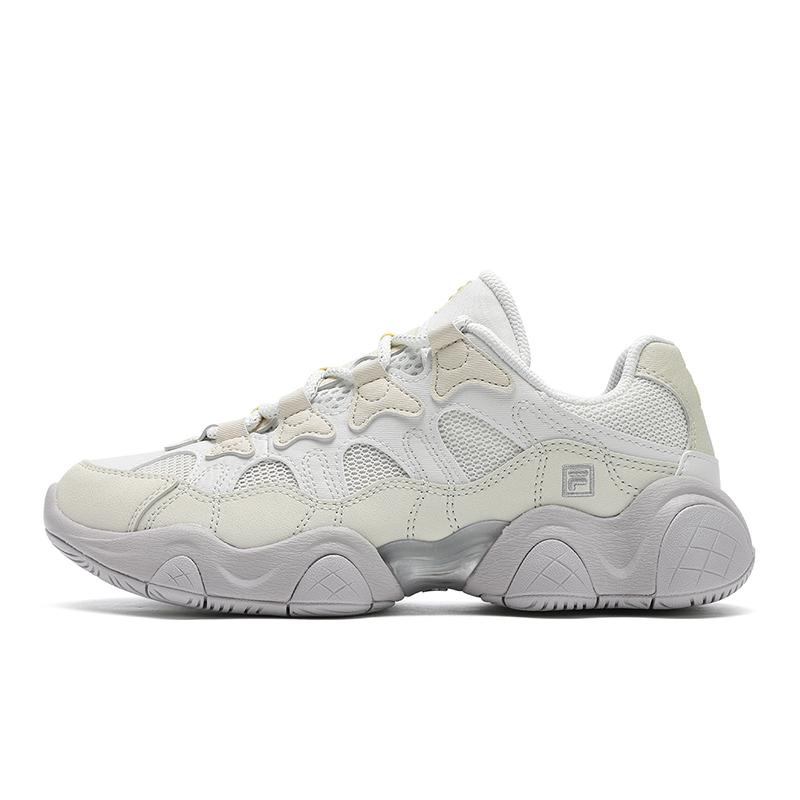 New FILA Abrasion Resistant, Breathable, Lightweight Low Top Casual Shoes Women's Cloud White F12W532150FBC