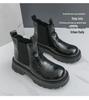 Men's High-Top British-Style Motorcycle Leather Boots, Autumn/Winter 2025, Plus Size Available