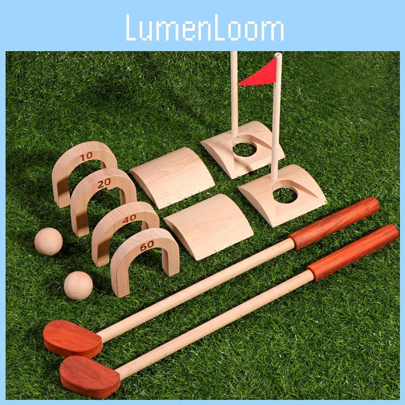 Wooden Golf Toy Set Indoor Sports Equipment For Kids Parentchild Activity