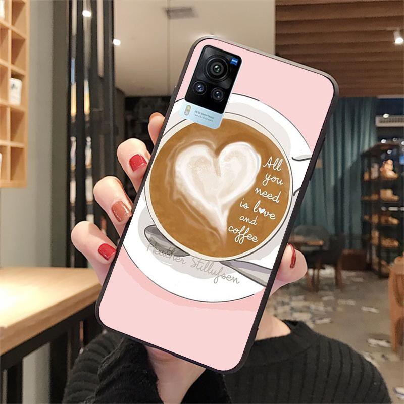 OK But First Coffee Girl Phone Case for VIVO V21E V21 V23 V23E V2109 Y53S Y33S Y55 Y76 Y31 Y21 Y72 Y01 Y21S Y11S