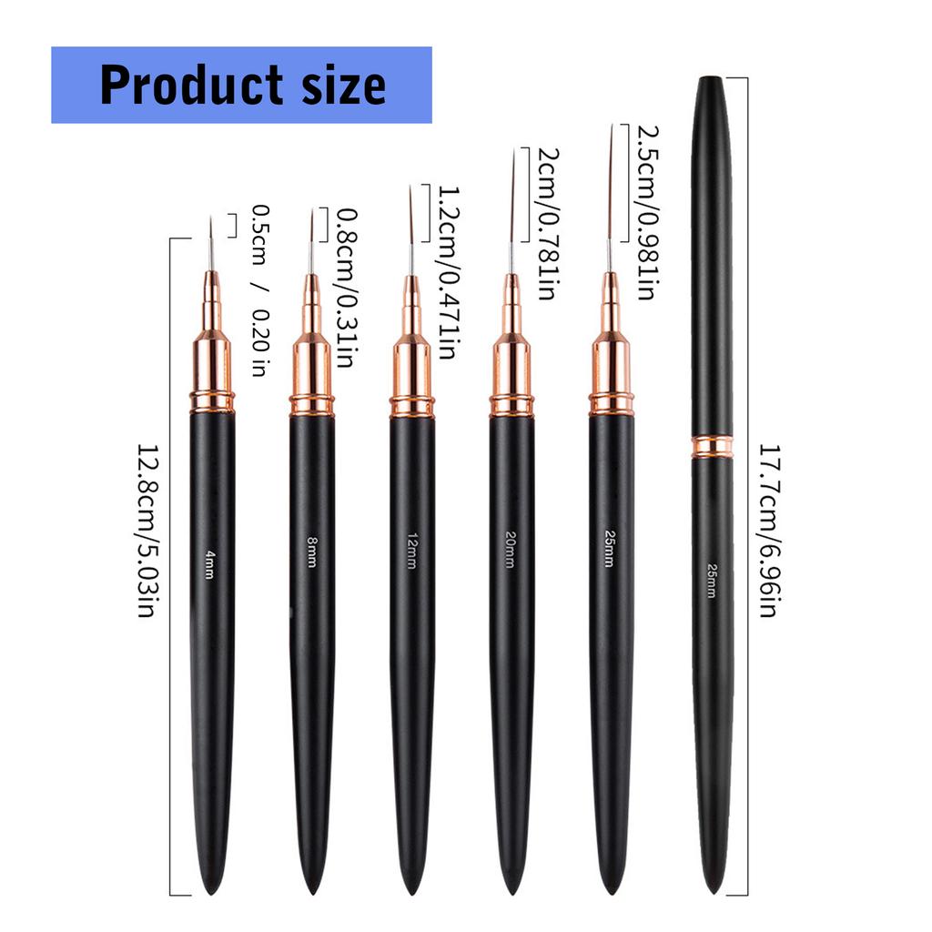Nails Art Liner Brush Nails Painting Pen Nails Brush French Stripe Drawing Painting Pen Nails Art Brush Manicure Tool