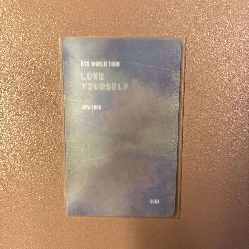 [USED] BTS LOVE YOURSELF New York SUGA Yoongi trading card
