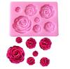 Silikonowe Formy Kwiat Róży Ślubne Toppery do Babeczek Fondantowe Narzędzia do Dekoracji Tortów Sugarcraft Cukiernictwo Cukierkowa Masa Plastyczna Formy do Czekolady Gumpaste