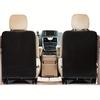 [2pcs Kick Protectors] 2pcs Auto Seat Back Kick Protectors | Large Black Car Seat Covers with White Headrests, Dirt, Mud, Stain & Scratch Protection