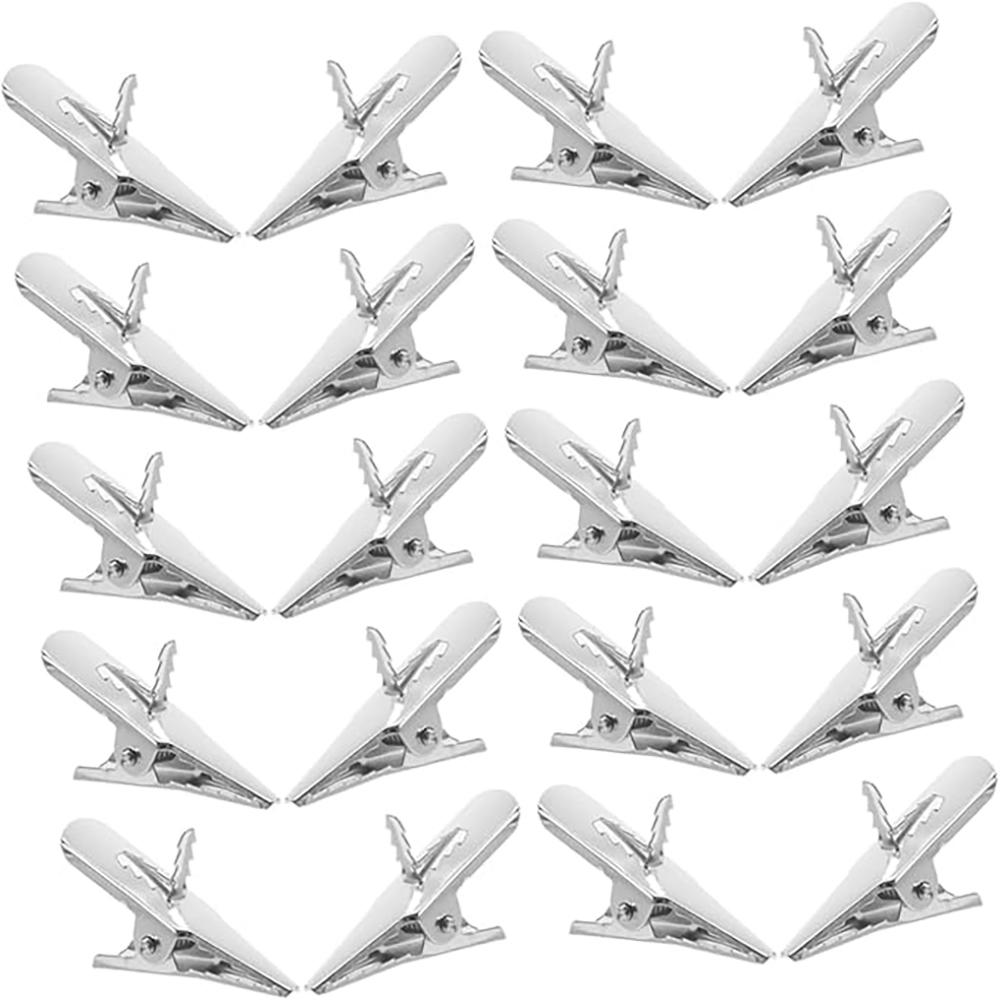 30Pcs Metal Crocodile Clip Home Room Decoration Xmas Tree Ornaments Christmas Flower Clip Wedding Decor New Year Accessories