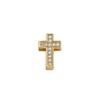 14K Gold Plated Colorfast Zircon Double-Sided Cross Pendant with Beading Rope DIY Jewelry Materials