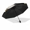 1pc Black-and-White Cat Portrait Automatic Umbrella - Automatic Opening And Closing, Sturdy Iron Frame, Portable Folding Design Yy251018165