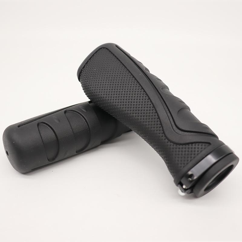 1 Paire Poignées de Guidon de Vélo Confort Antidérapantes Noires Enfant Universel Caoutchouc Plastique Poignée Housse de Poignée Accessoire Support Solide