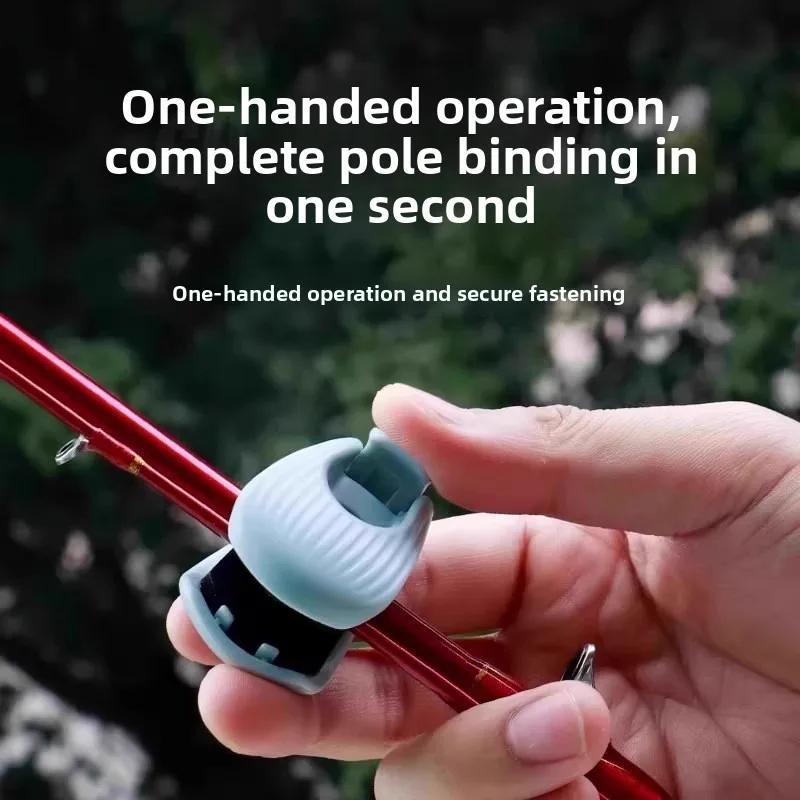 Universal Multifunctional Fishing Rod Fixing Clip, Fishing Rod Protective Cover, Binding and Fixing Device Compact, Wall-mounted