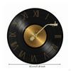 Vinyl Records Wall Clock Silent Analog Movement Music Themed Sweeping Round Shape