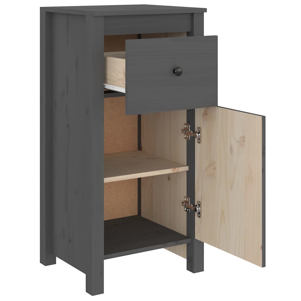 Sideboards 2 Pack Gray 40x35x80 cm Solid Pine Wood