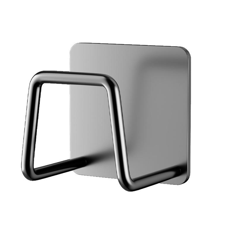 304 Stainless Steel No-Punch Kitchen Sink Hook for Sponge and Rag Storage