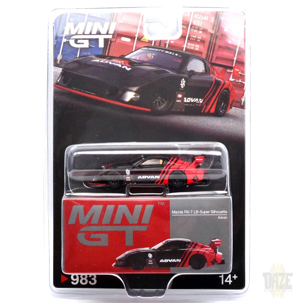 MINI GT Масштаб MiJo TOYS MAZDA SILHOUETTE ADVAN MiJo Toys Ограниченная серия Mazda SILHOUETTE ADVAN 164 - RX-7 LB-SUPER (США) RX-7 LB-SUPER MGT00983-BL